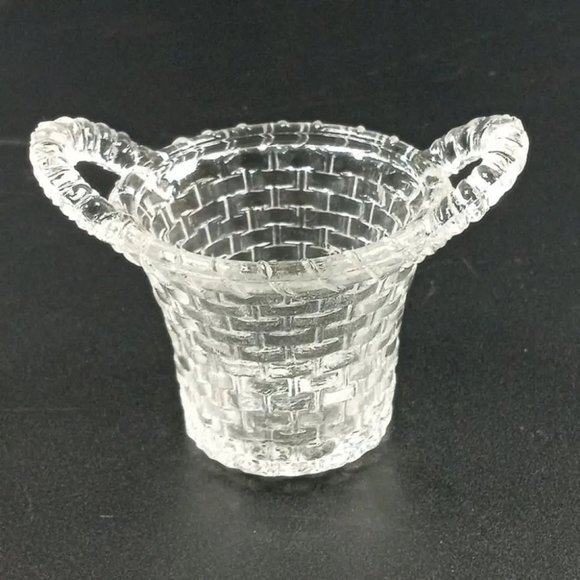 Degenhart Glass Mini Basket Trinket Toothpick Paperweight Vintage - Picture 1 of 6